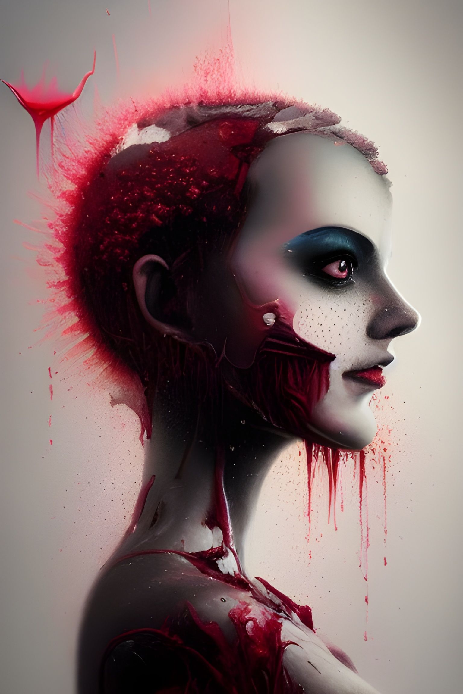 Surreal Fractal Heart in Deep Color