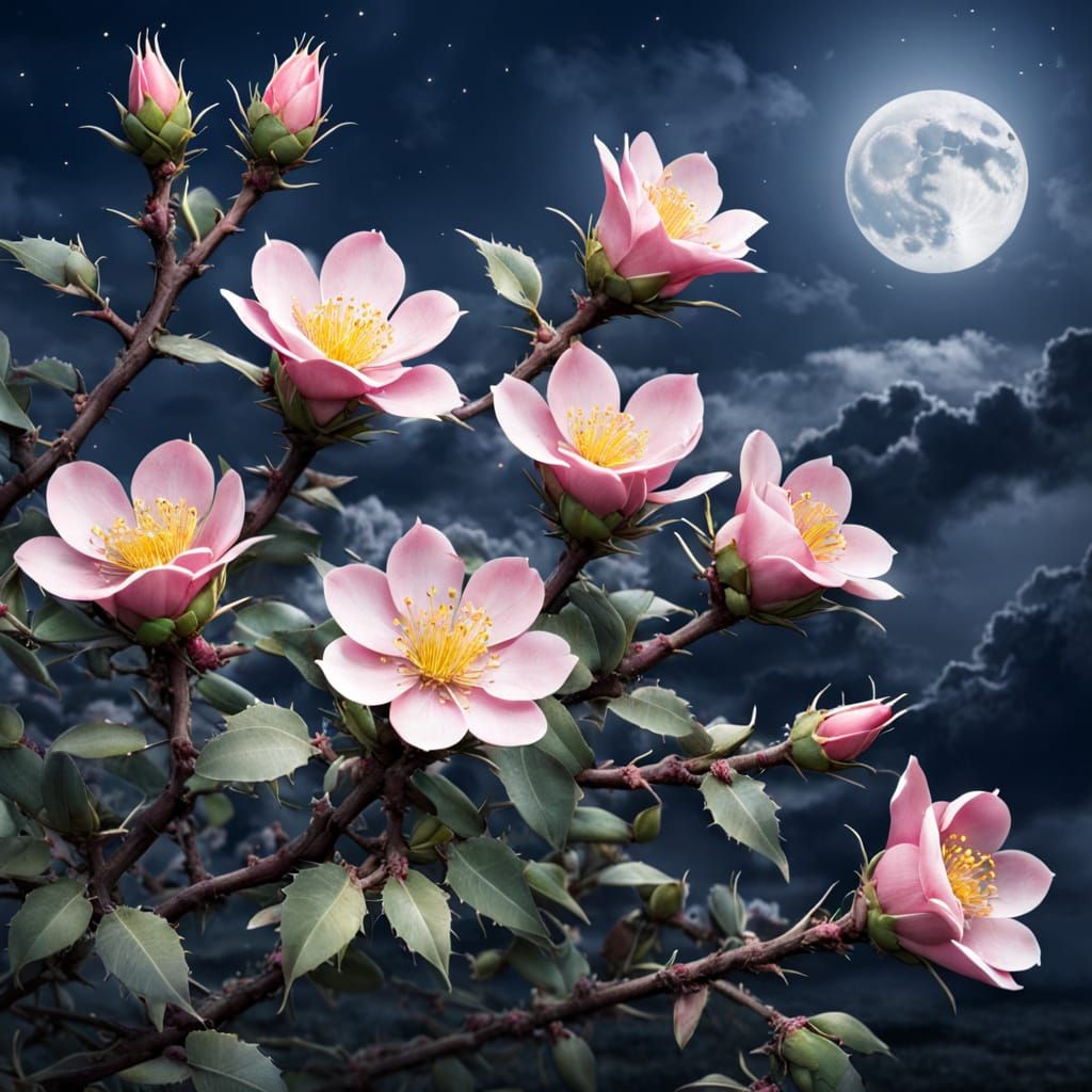 Thorns and blossoms and Moonlight