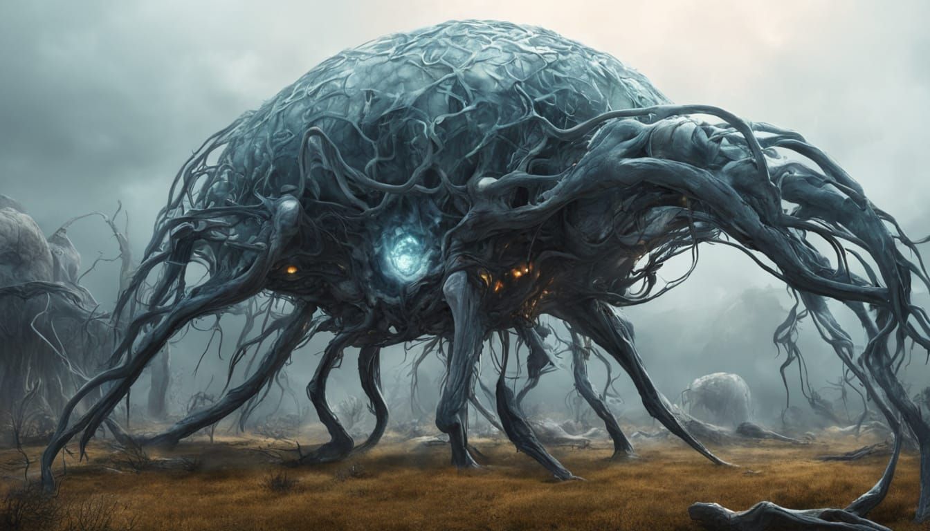 Vibrant, Glowing Biological Forms Emerge from Cyberpunk-Insp...