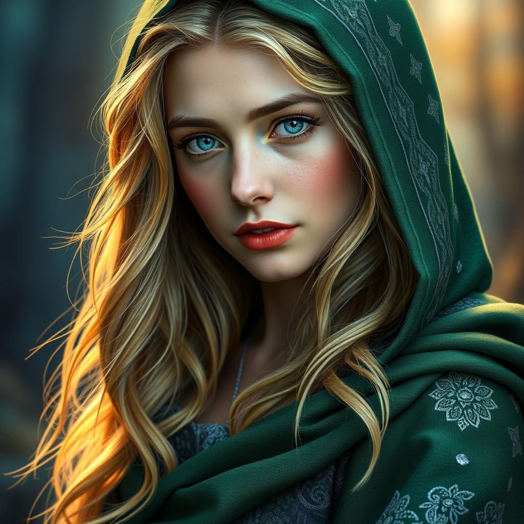 Hyperrealistic Elf Portrait in Forest Setting