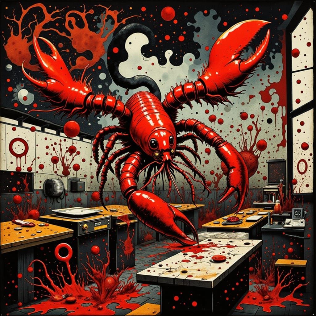 Lobsters Attack Red Lobster: A Pop Art Escape