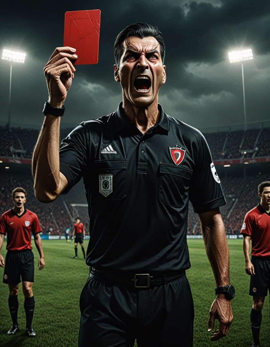 Dark Fantasy Soccer Referee Confronts Monsters