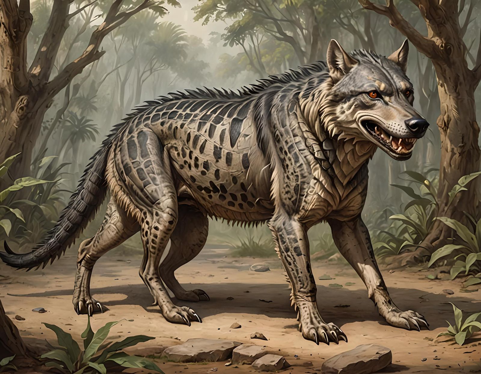 Mythical Crocotta: Dog-Wolf of Ancient Legends