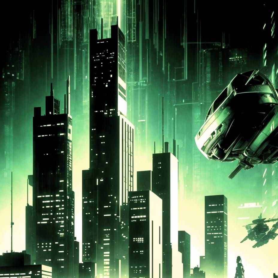 Electronic Breakbeat Album Cover in Matrix Style