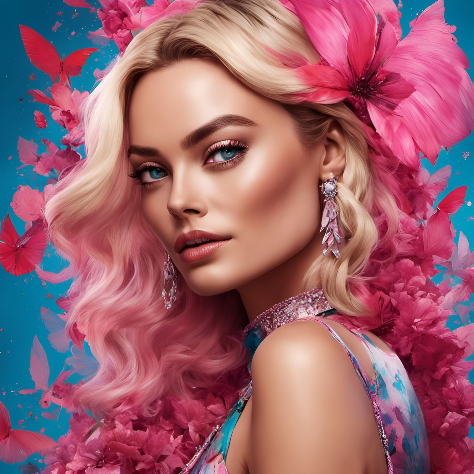 Margot Robbie as Barbie: A Fantasy Portrait