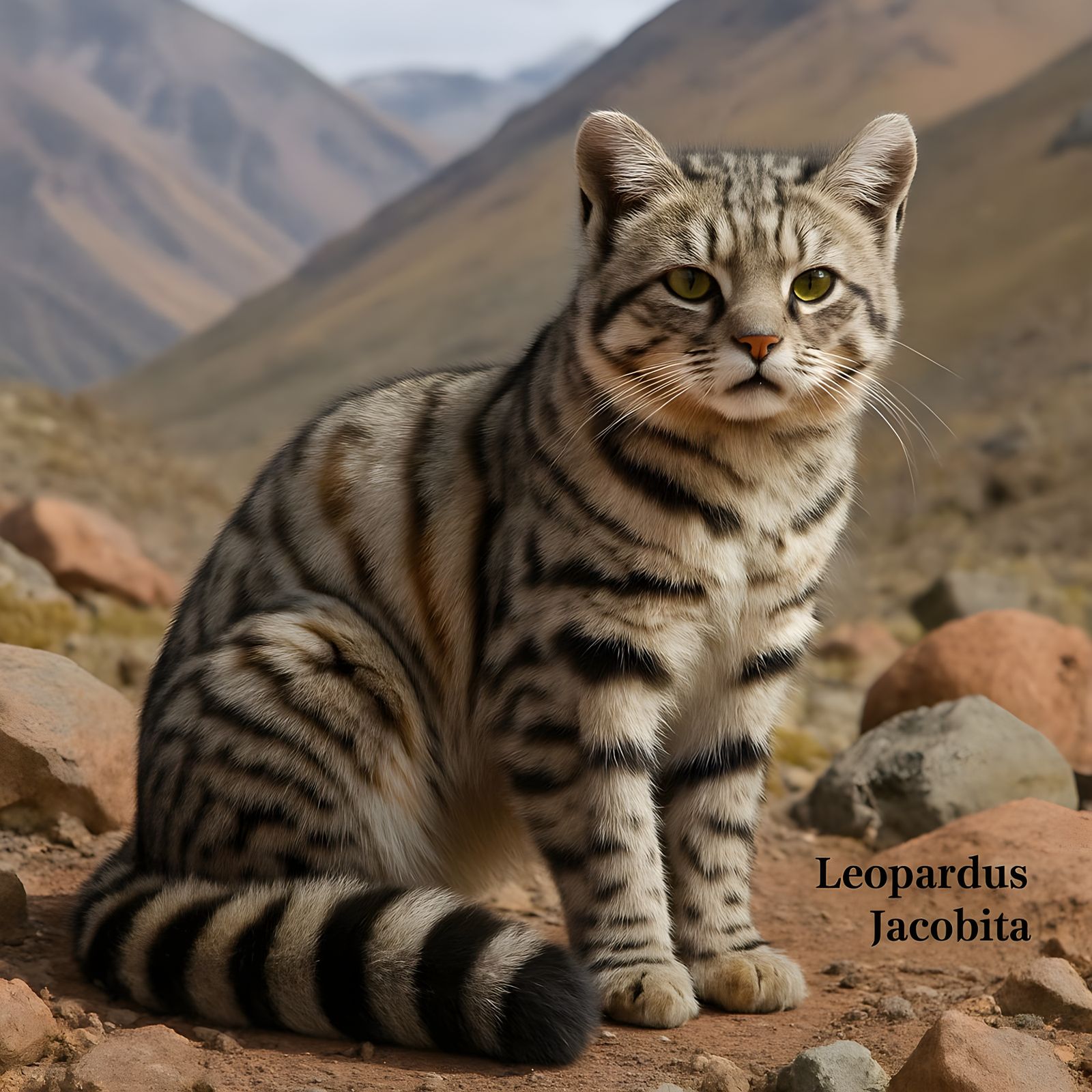 Andean mountain cat "Leopardus jacobita"