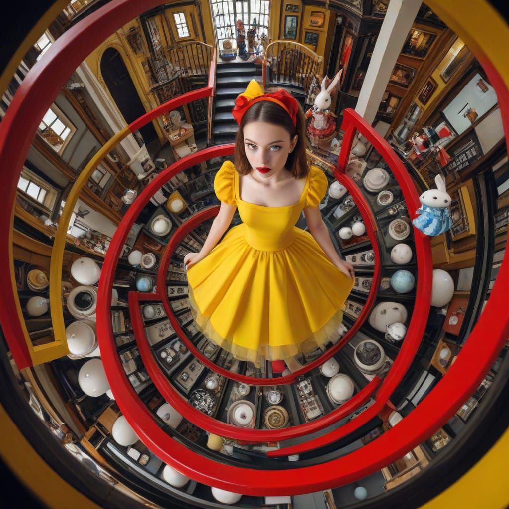 Whimsical Wonderland Scene in 3D Style