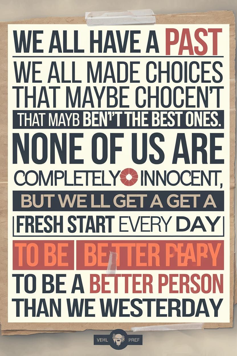 Inspirational Poster: We All Have a Past