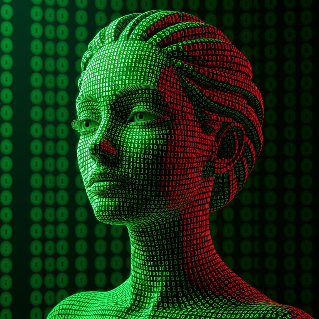 Colorful Digital Portrait Emerges from Mathematical Codes