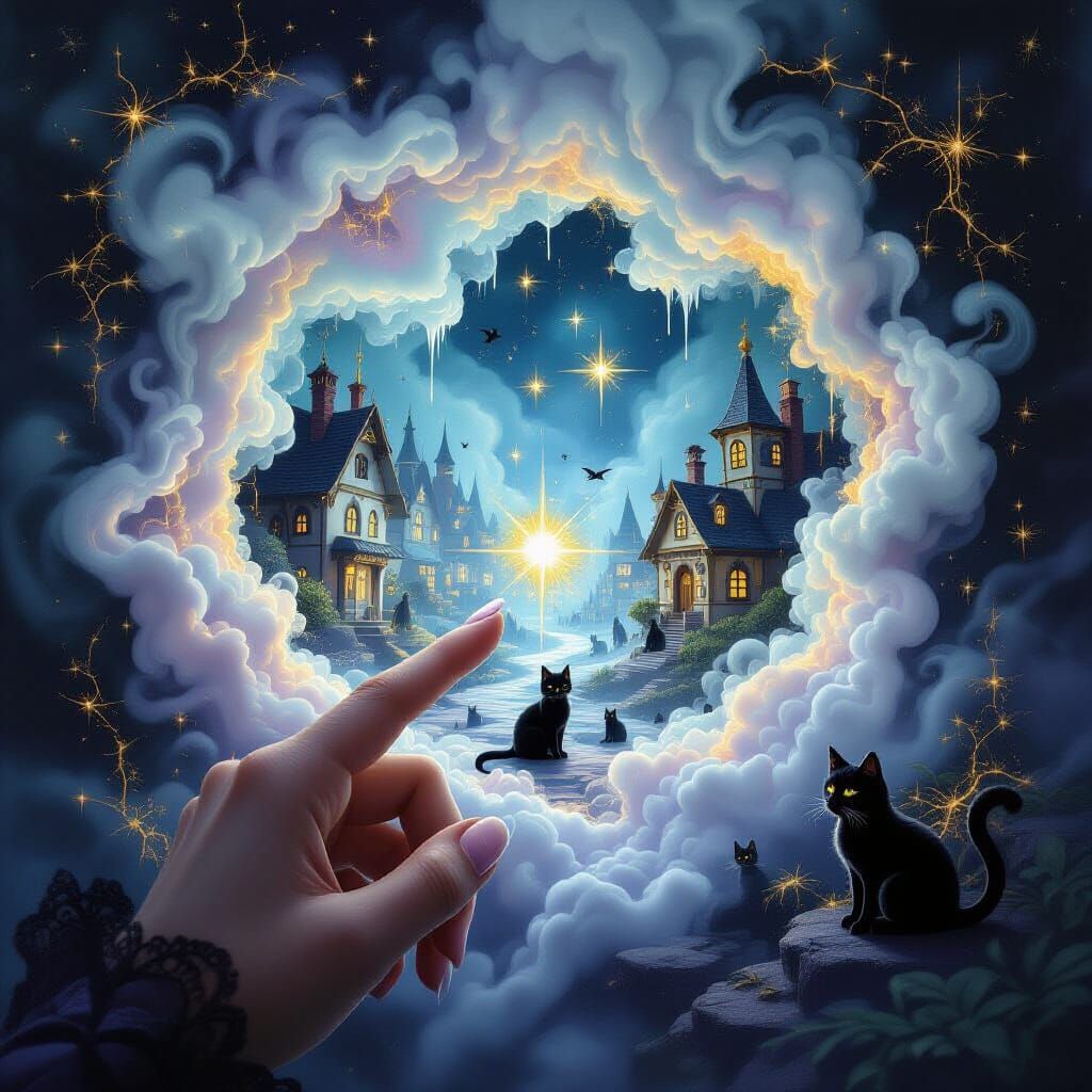 Surreal Witch Portal Reveals Miniature Fairy-tale World