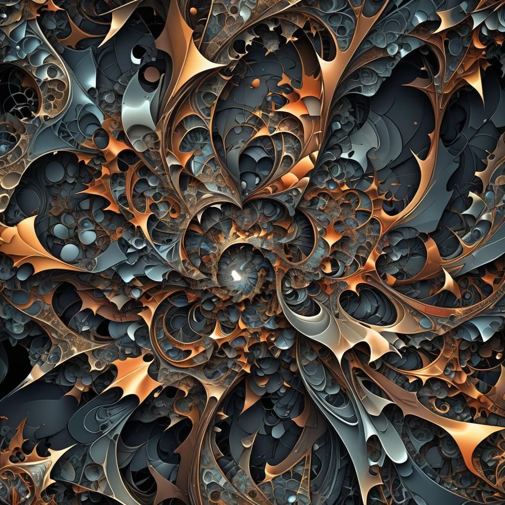 Mind in Turmoil: Swirling Geometric Abstraction