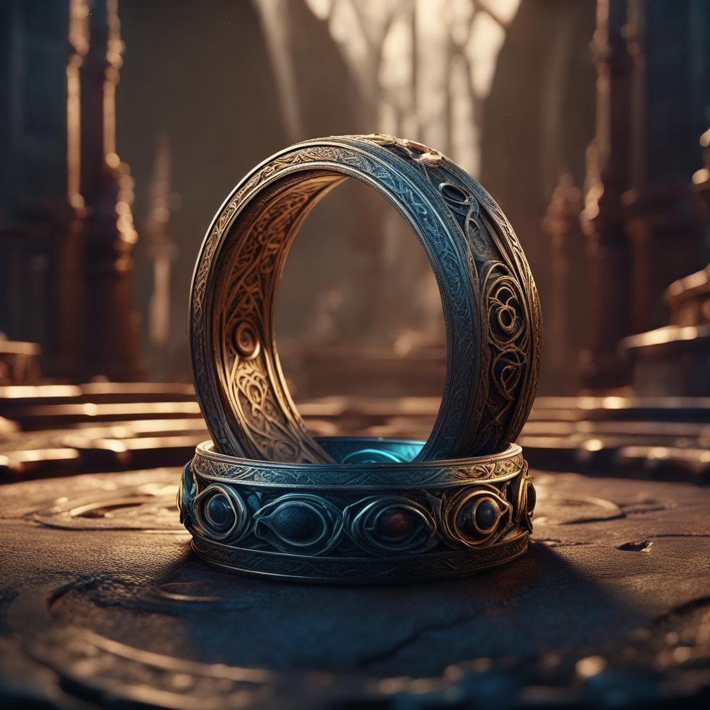 Fantastical Rings in Detailed Matte Painting