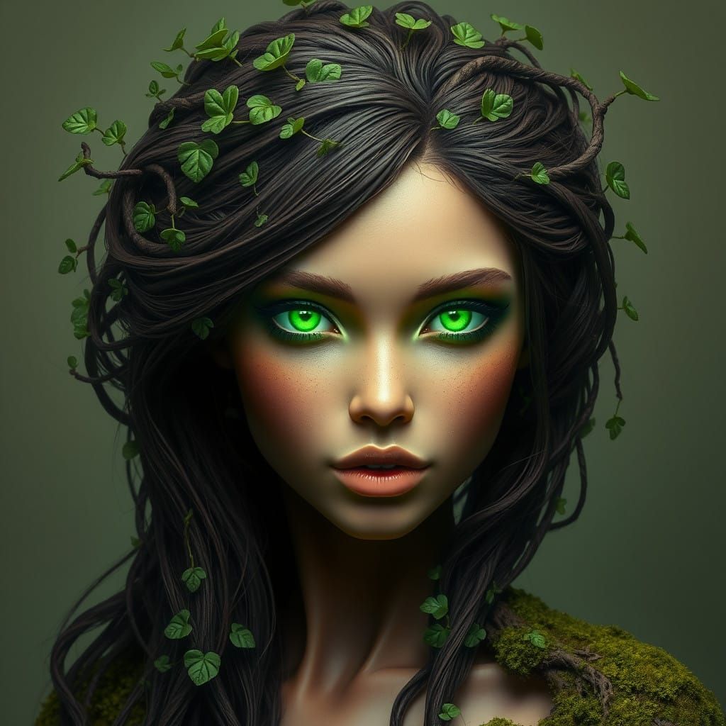 Ethereal Woodland Maiden Radiates Luminescent Beauty