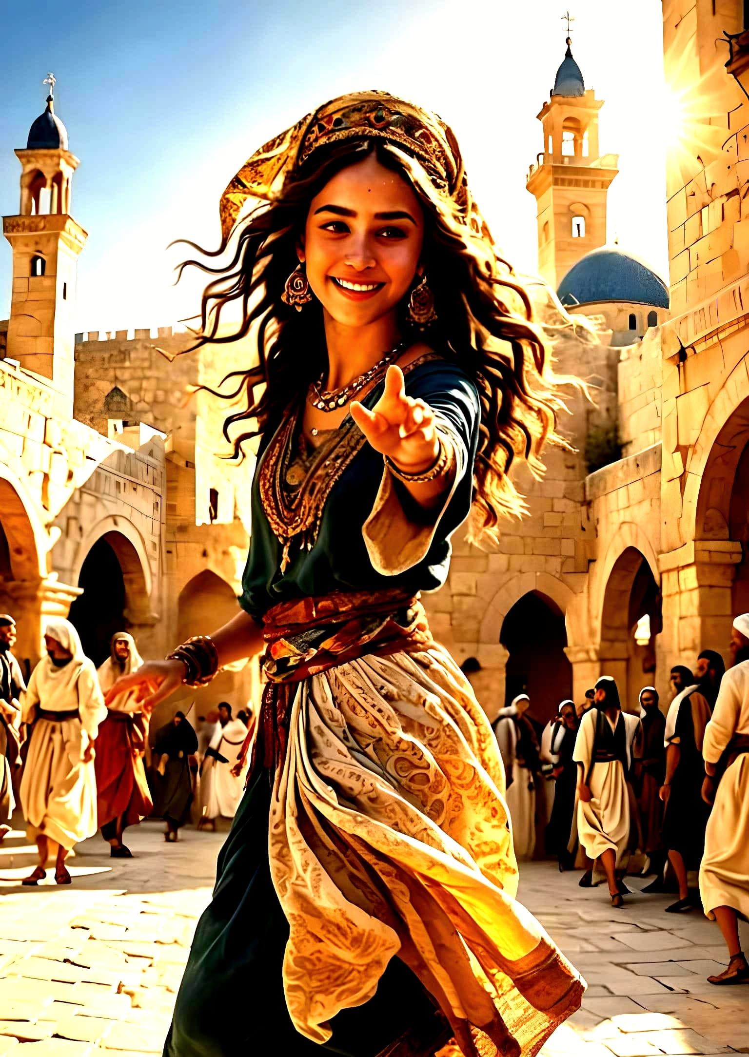 Girl Dancing in Ancient Jerusalem