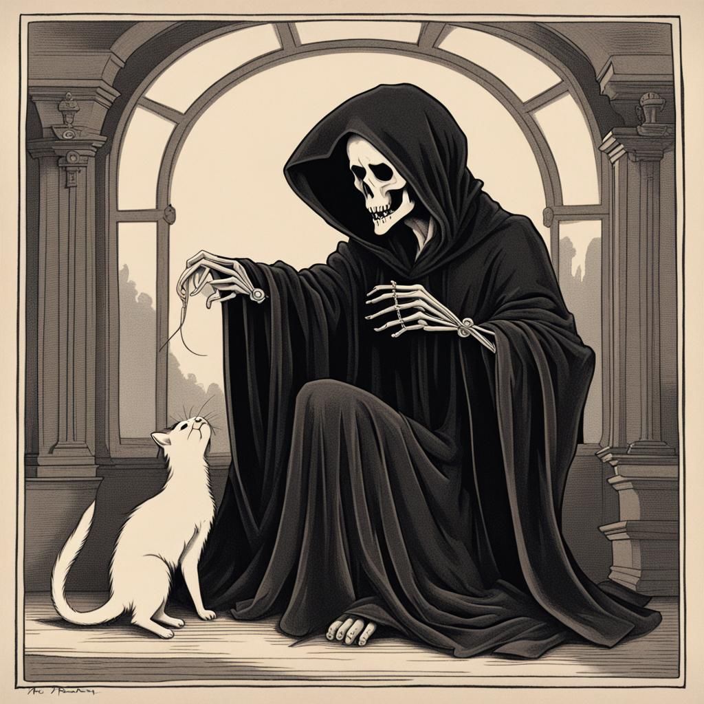 The Grim Reaper's Tender Moment With Kitten Soul