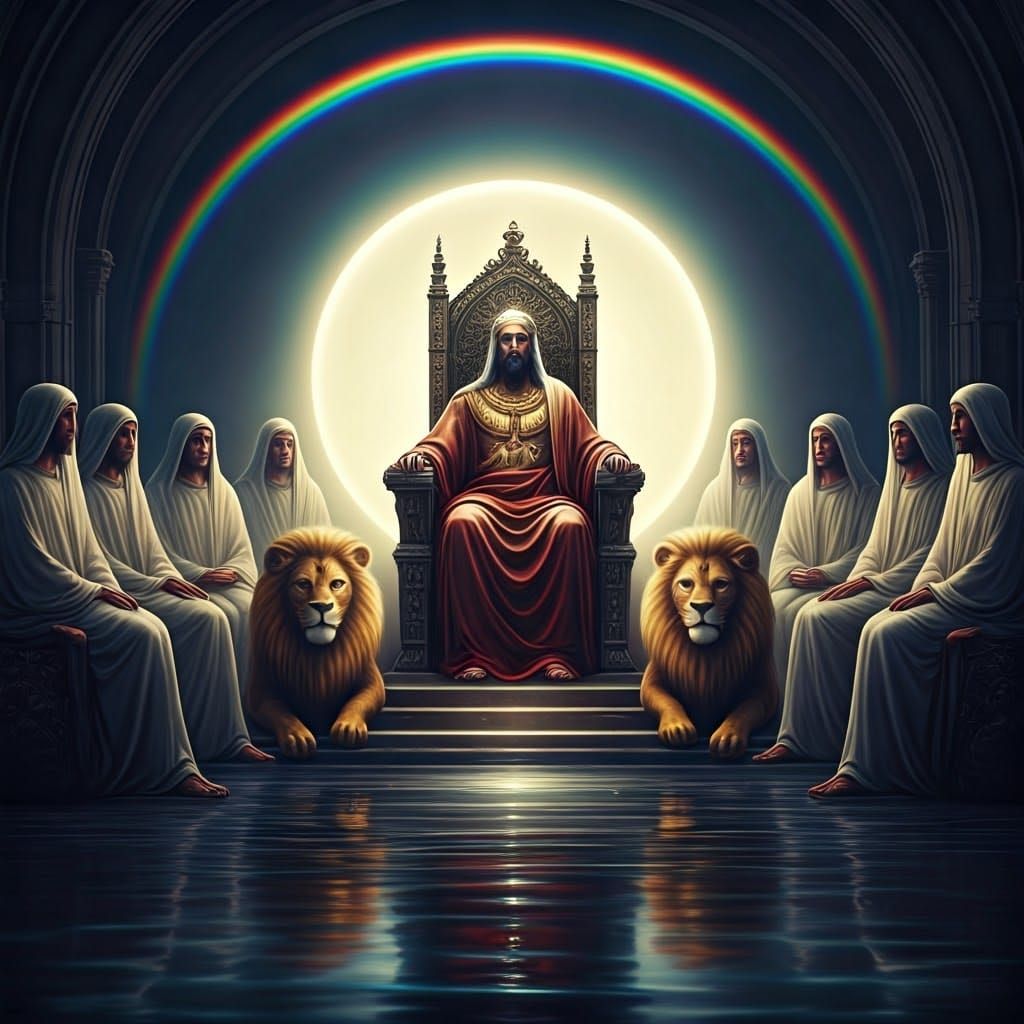Heavenly Throne Scene in Divine Realism Style