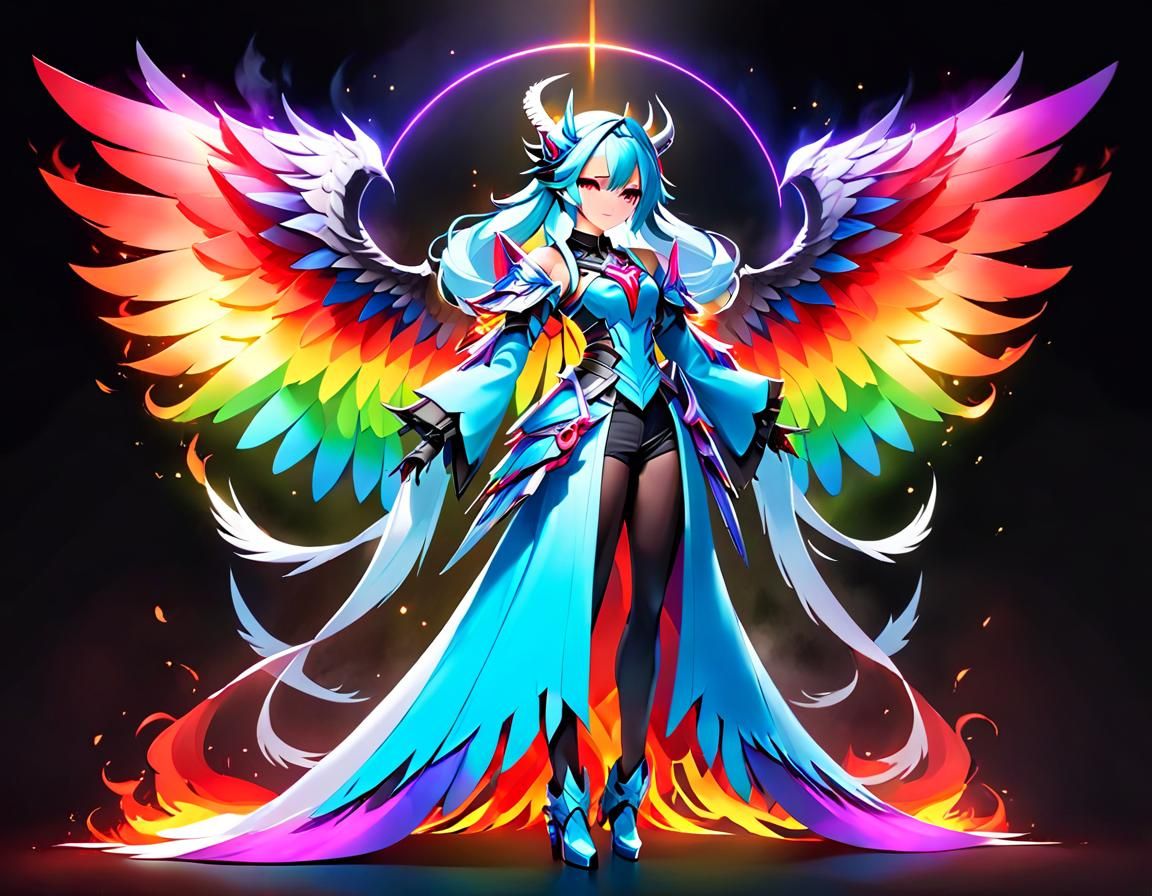Nephalem: Angel and Demon in Rainbow Colors