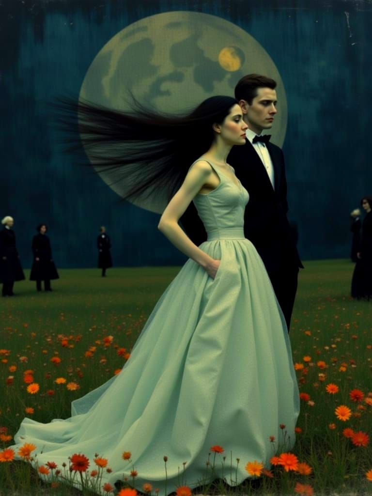 Abstract Figures in Dynamic, Cinematic Style