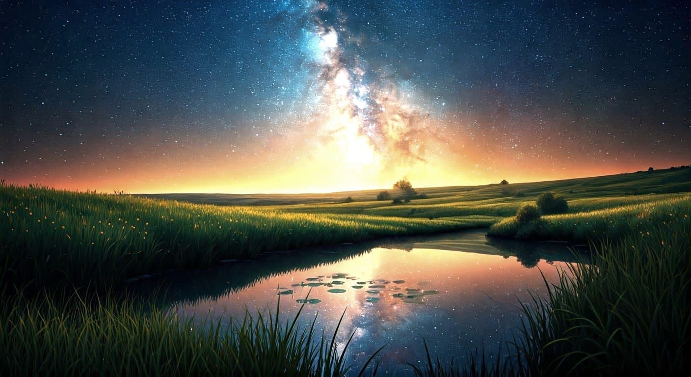 Celestial Dreamscape in Vibrant Hues