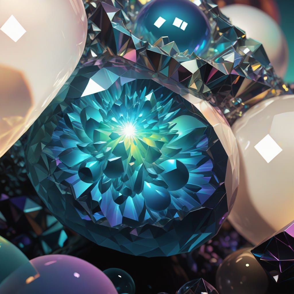 Hyperrealistic Iridescent Spheres Illuminate a Desert Landsc...