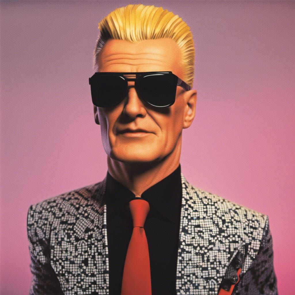 Max Headroom in Cyberpunk Style