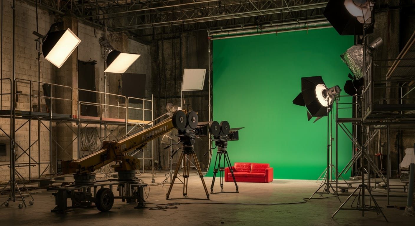 Surreal Film Studio Interior in Industrial Style