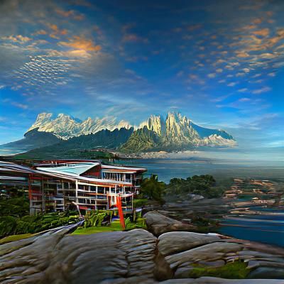 Kinabalu Sunrise: Hyperdetailed Panoramic Poster Art