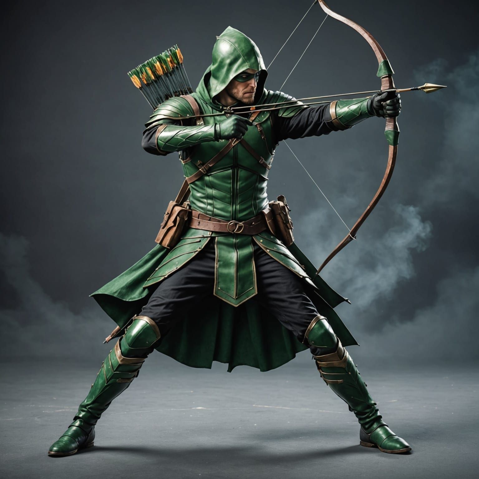 Medieval Hero in Action, Firing Bow