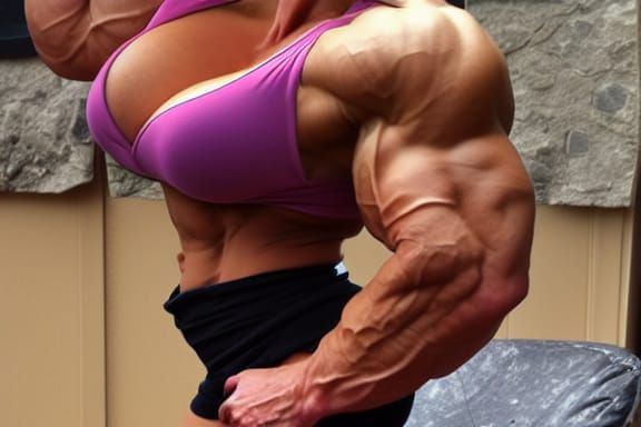 Muscular Bodybuilder Grandma with Ripped Physique