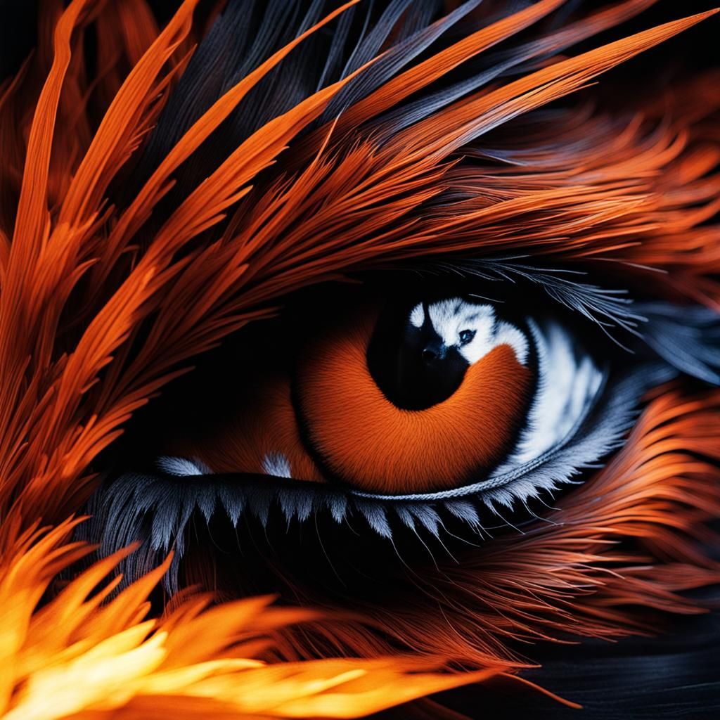 Fox Photogram in Surrealist Style with Flowers