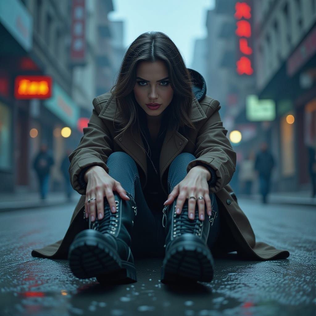 Ms Molly's Brutal Foot Domination in Cinematic Film Still