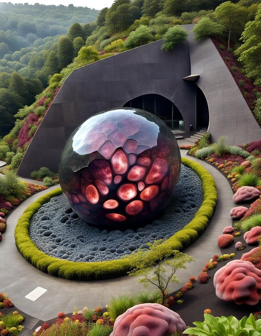 Surreal Eden Project with Smoky Acrylic Structures