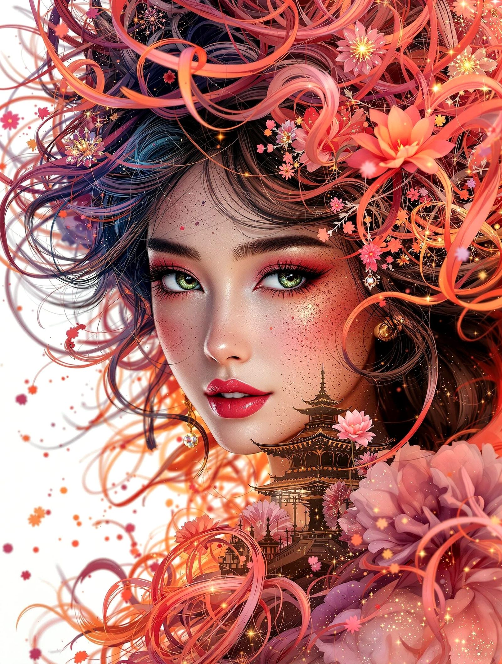 Ethereal Infinity Beauty in Golden Hues