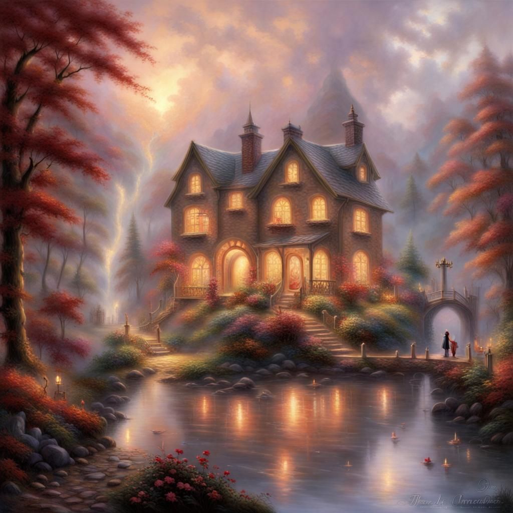 Ethereal Fire Chocolate Love Fantasy Landscape