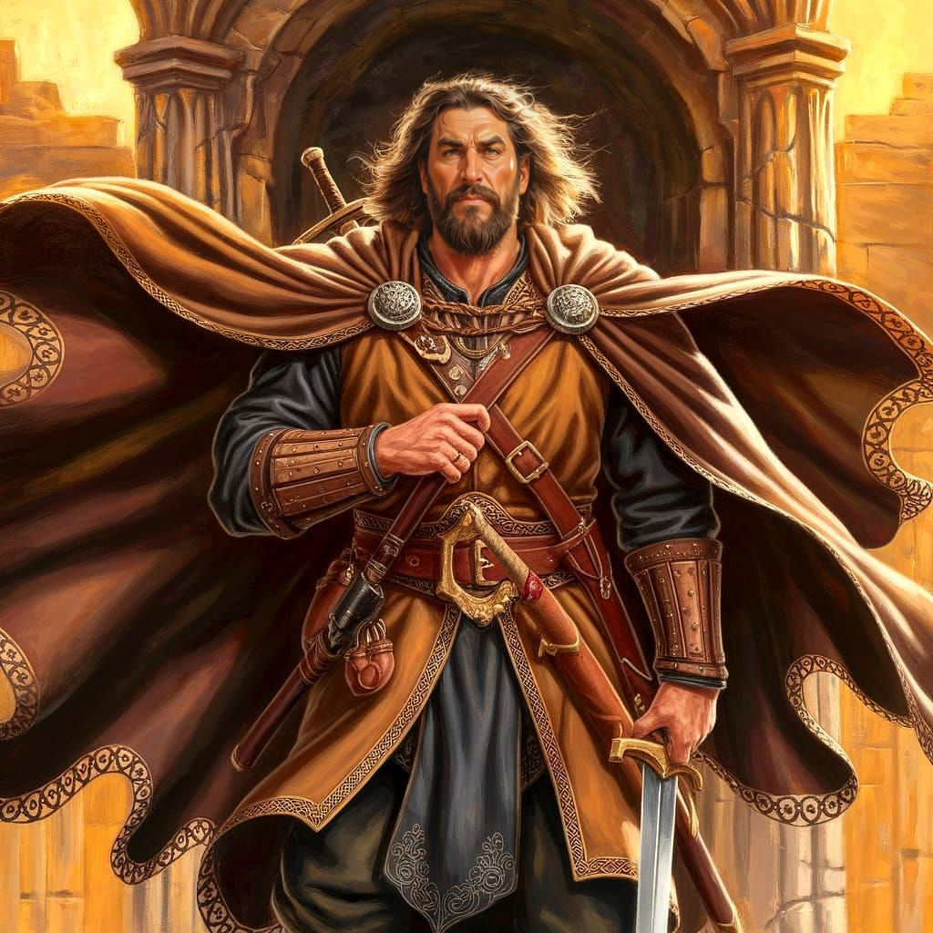 Dungeons and Dragons Wizard in Oil Painting Style