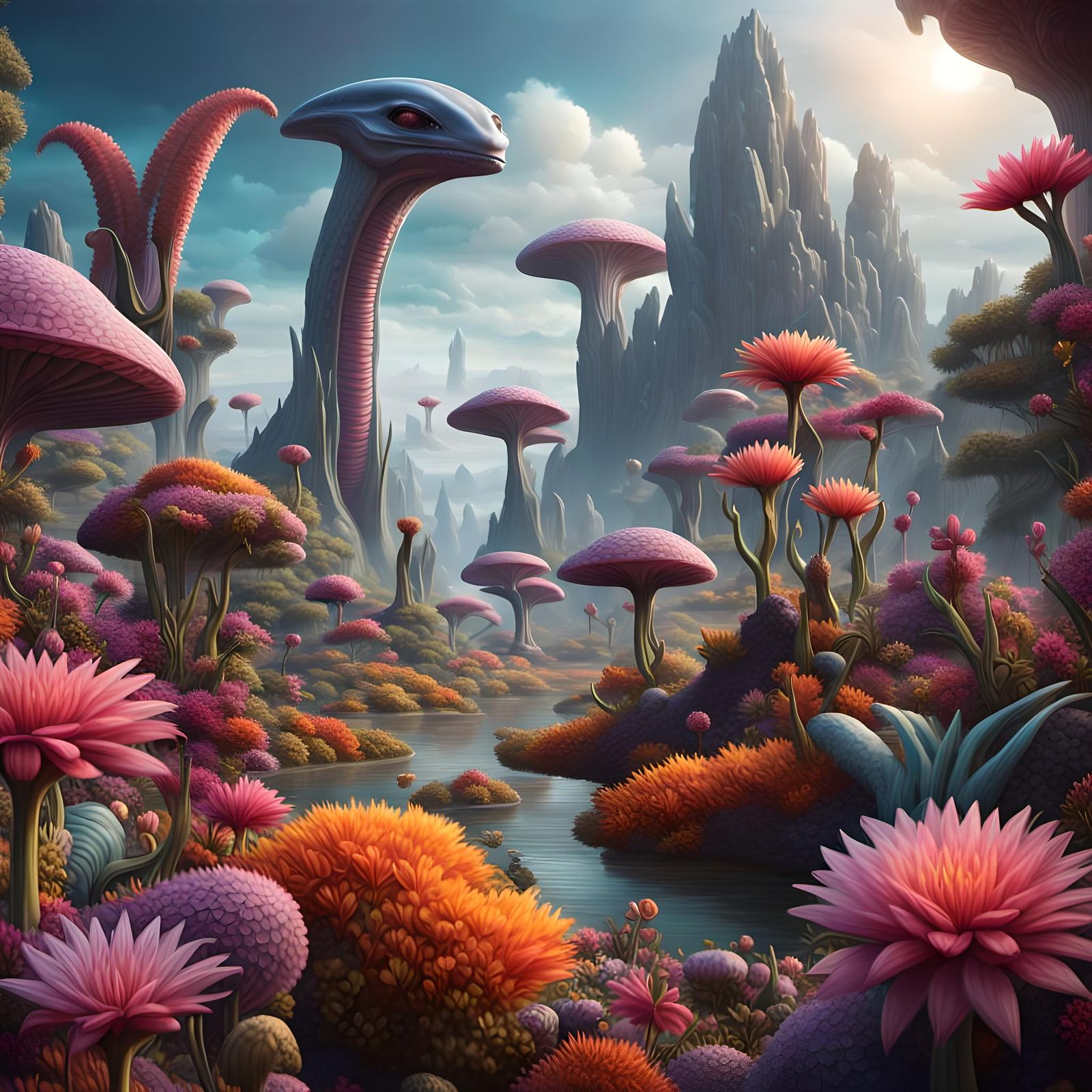 A fantastical landscape masterpiece