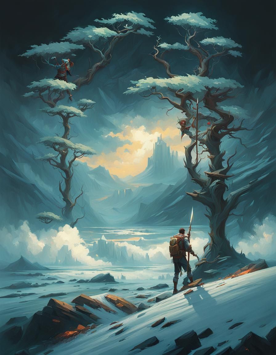 Ethereal Figure in Fantasy Art Style