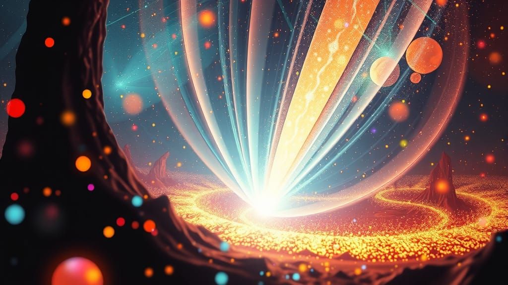 Radiant Seed of the White Tree in a Kaleidoscope of Colors