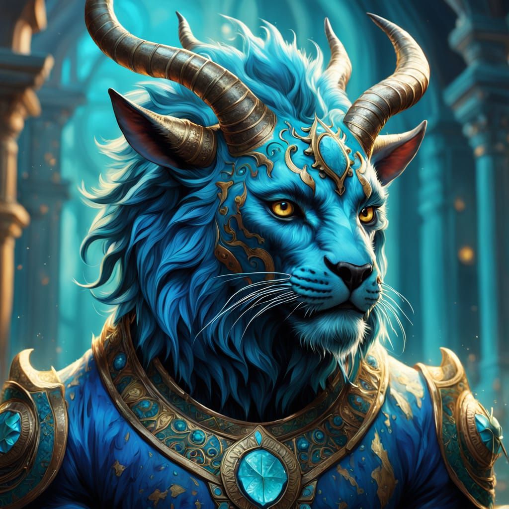 Fantasy Panther Creature in Oil Painting Style