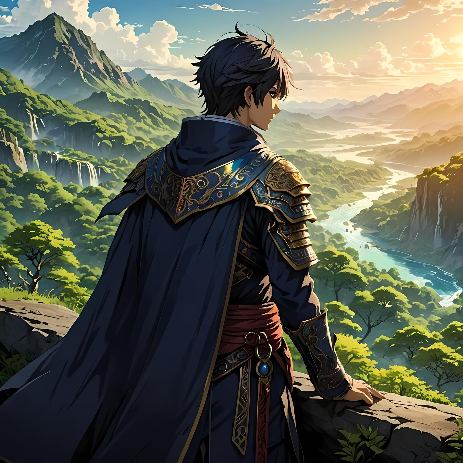 Anime Wilderness Scene in Vivid Colors