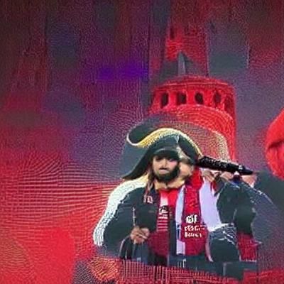 Pirate Captain Singing with Istanbul View