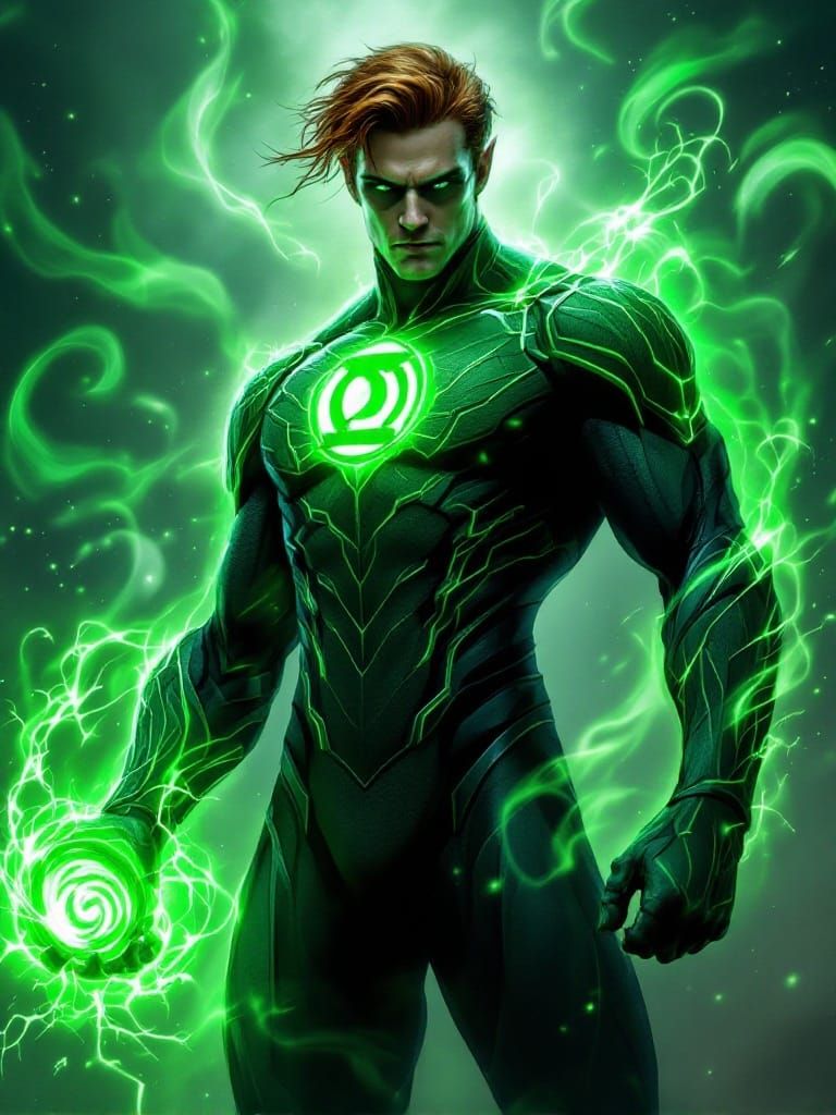 Ethereal Green Lantern Embodies Cosmic Power