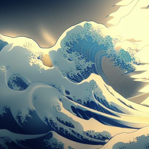 Cloud Surfing: Pop Art Meets Hokusai