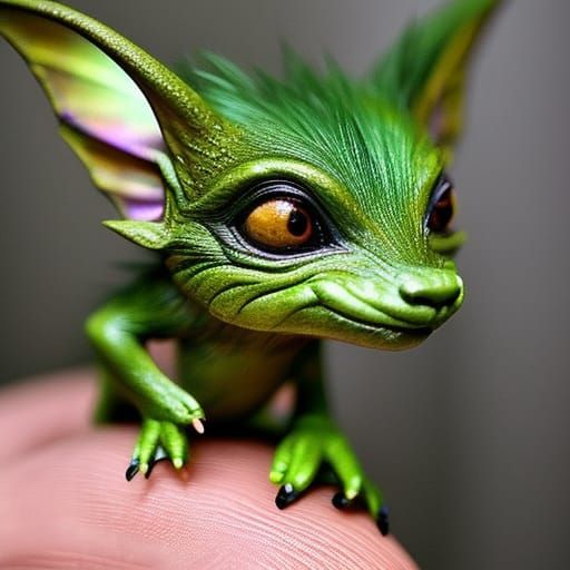 Mythical creature: imp, like a goblin or fairy