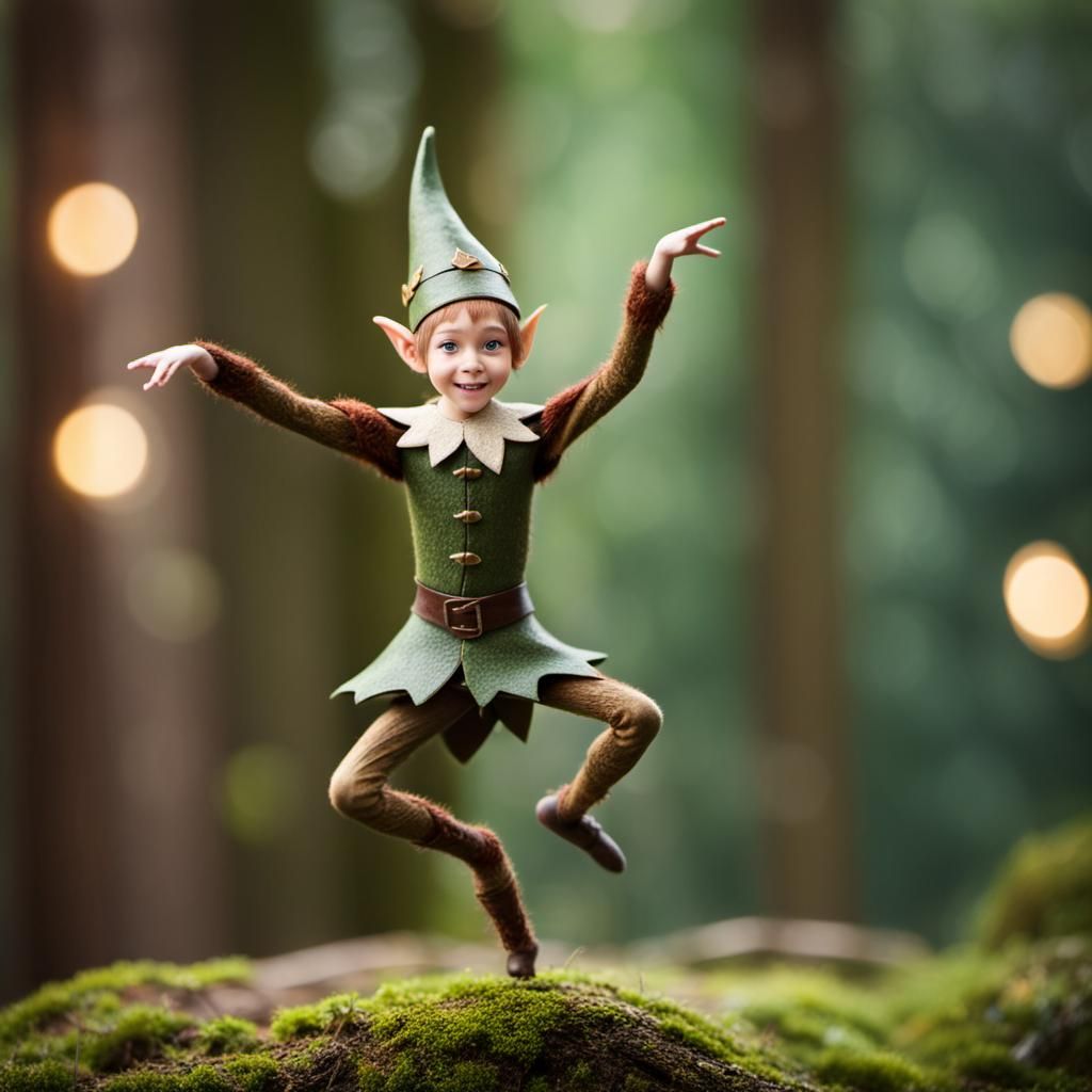 Wood Elf Dancing in Natural Light