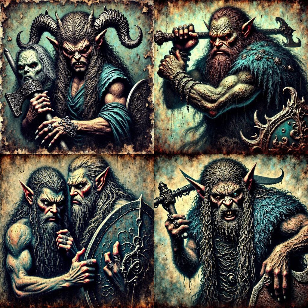 Dwarf Warrior with Axe in Gritty Fantasy Art Style