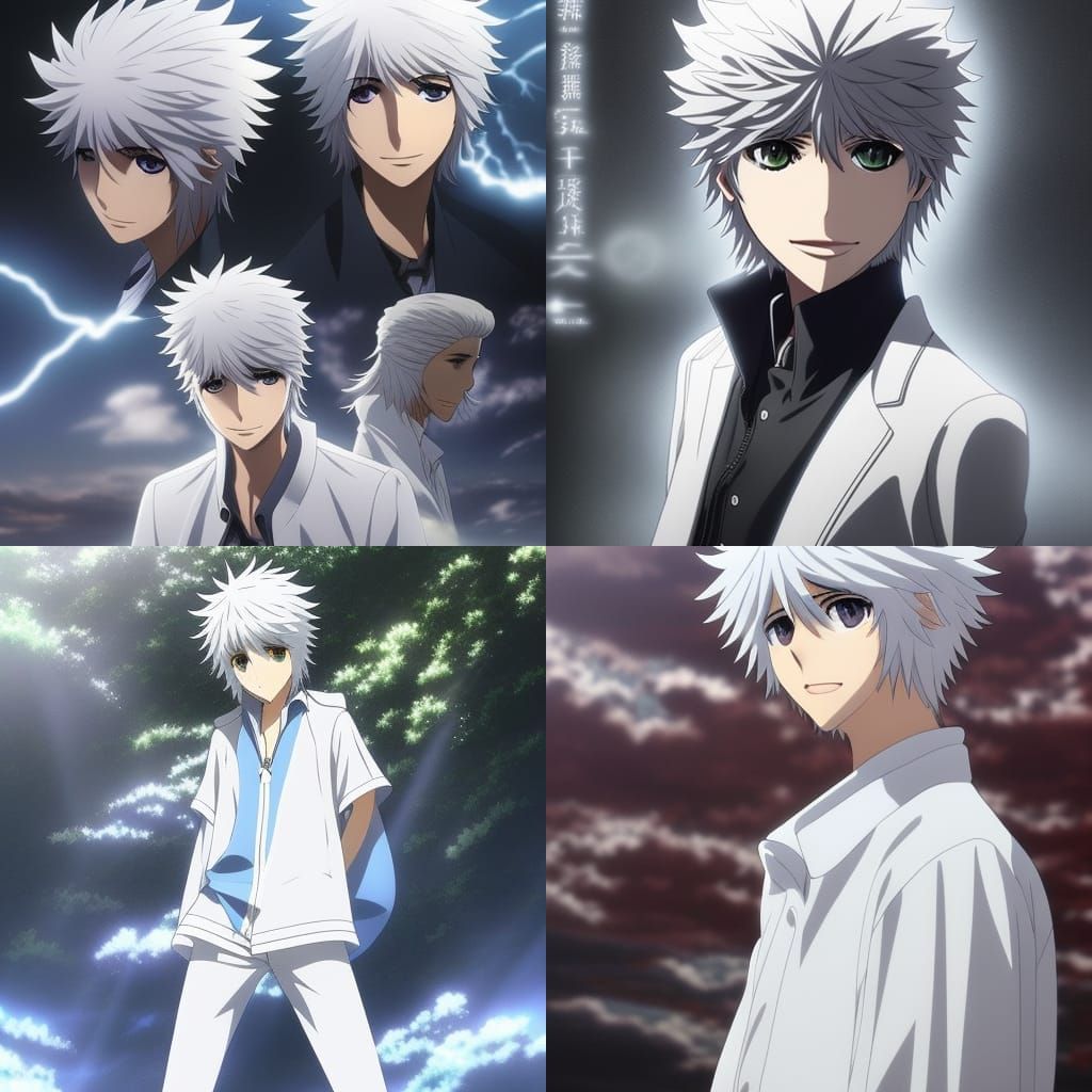 Anime Male with Blue Electricity Powers