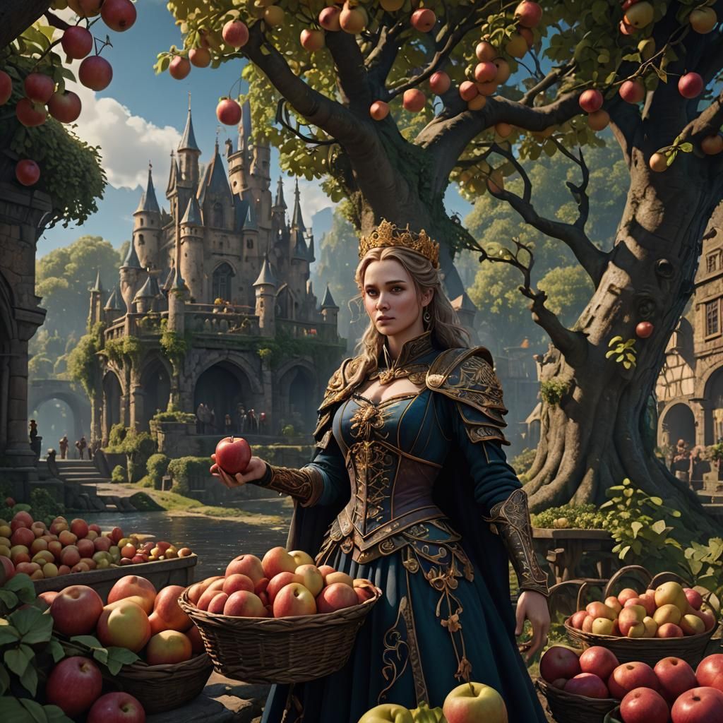 Idunn, Goddess of Youth, in Detailed Digital Art