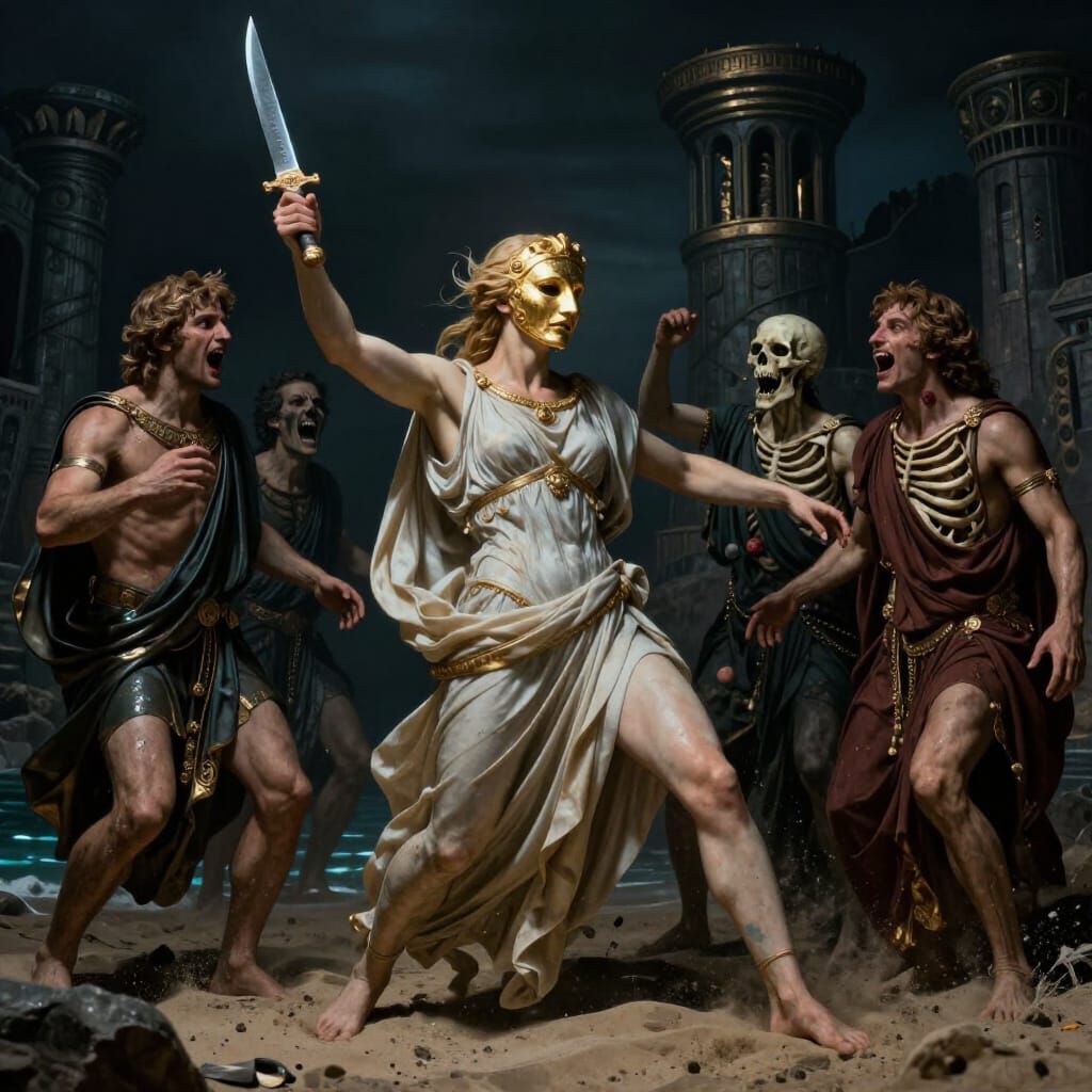 Agamemnon's Golden Mask Captured by Calliope's Futurity