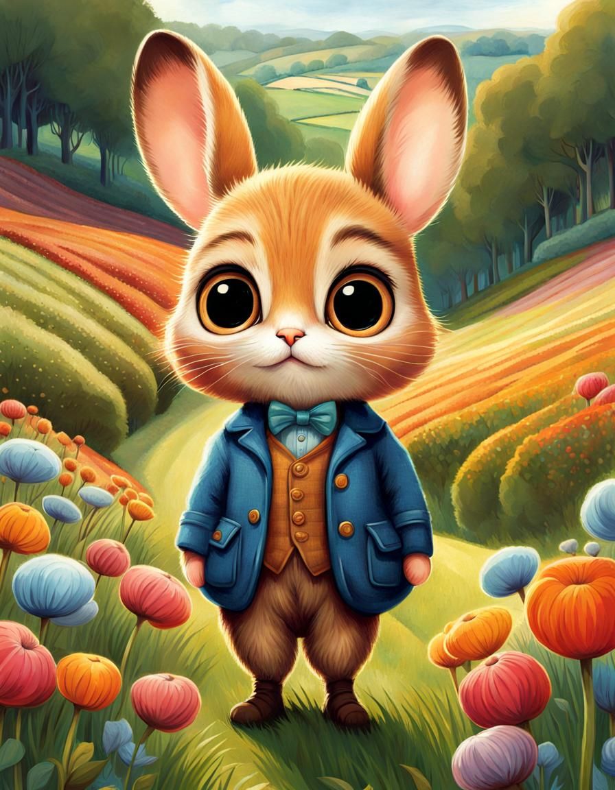 Chibi Boy Illustration in Post-Impressionism Style